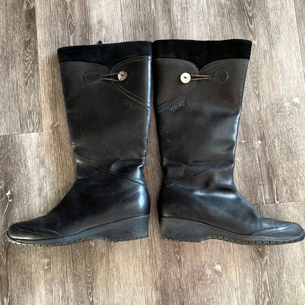 Teva Jade Cove High Boots Black 4325 Black Size 9